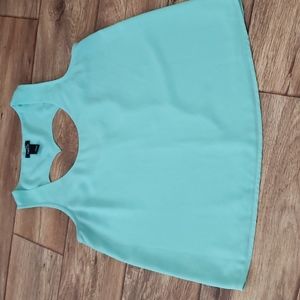 Rue21 Teal Top Heart Back Woman Size M